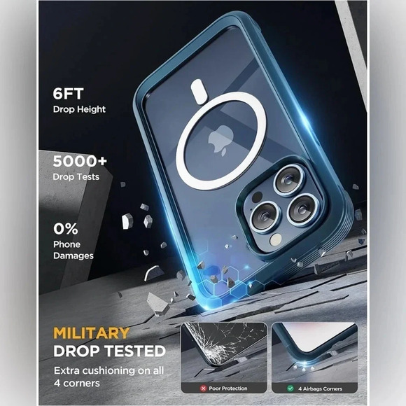 Miracase Magnetic for iPhone 15 Pro Max Case 6.7'' (Compatible with MagSafe) - Picture 3 of 10